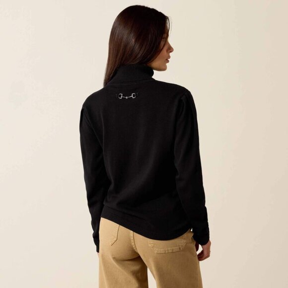 Ariat Aldergate Sweater Med Turtleneck Equestrian Inspired Bit Detail Western - Picture 3 of 16